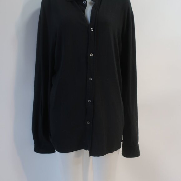 Mens Malo Black Button Down Linen Stretch Blend Shirt 58 US/XL - Picture 4 of 12
